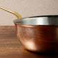 Ruffoni signature engraved on the polished copper exterior of Olivia Cupra cookware