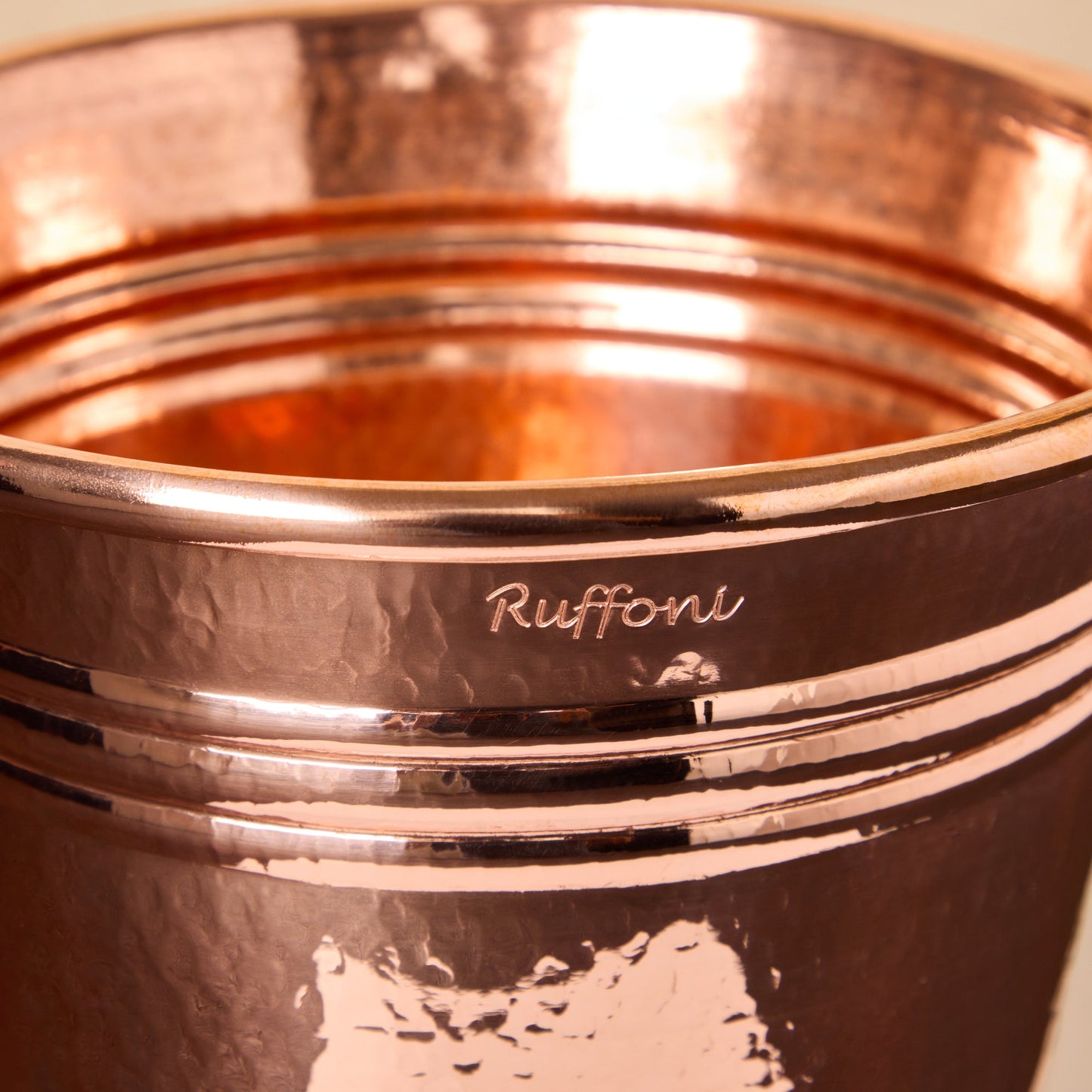 Ruffoni logo on small wine bucket