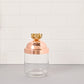 0.75 Qt Glass Kitchen jar with sealed copper lid