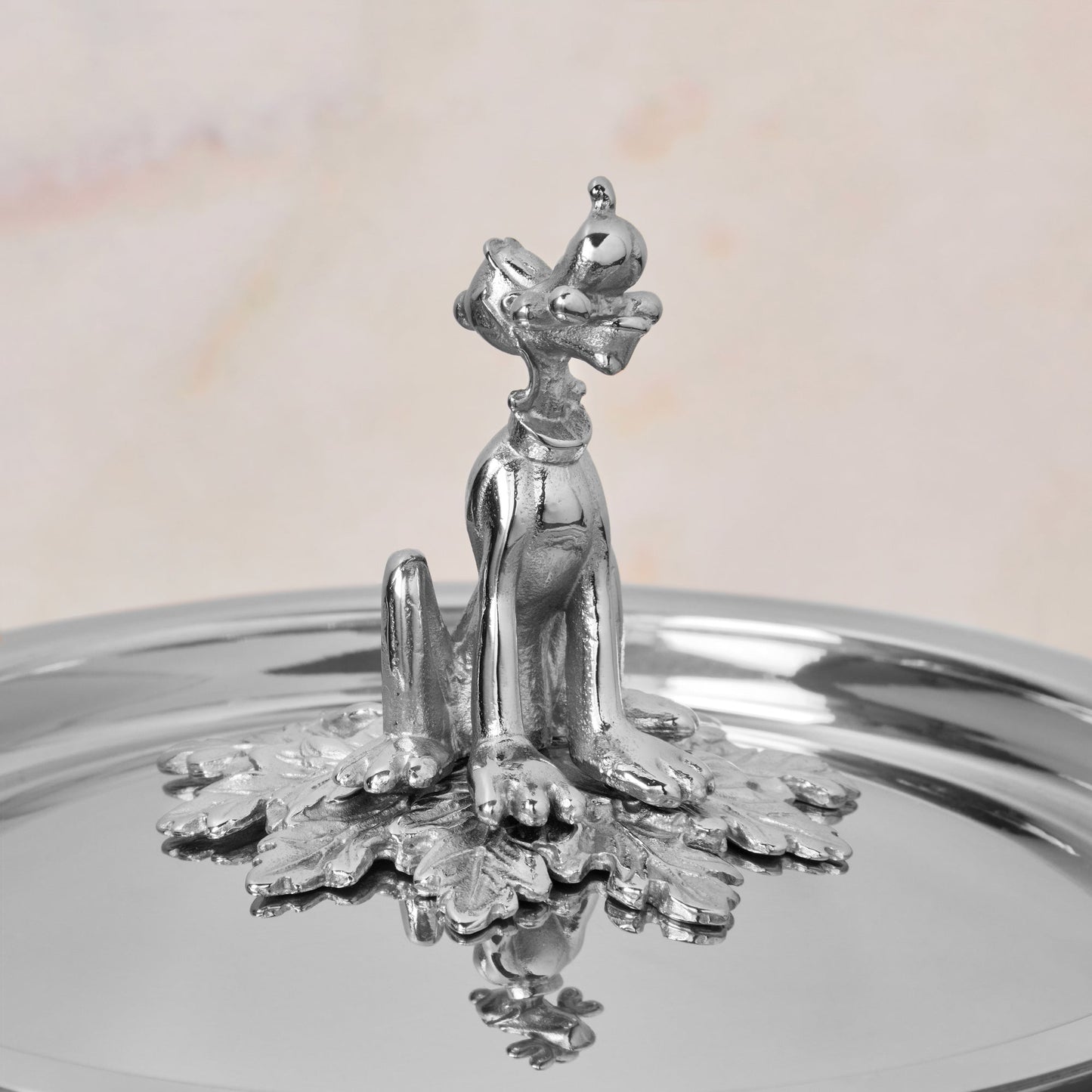 Disney by Ruffoni Opus Prima Decorated knob representing Pluto on a stainless steel lid, by Ruffoni