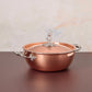 Disney x Ruffoni Opus Cupra 4 qt chef pot hammered copper with special edition Disney-inspired knobs in stainless steel featuring Minnie Mouse, by Ruffoni

