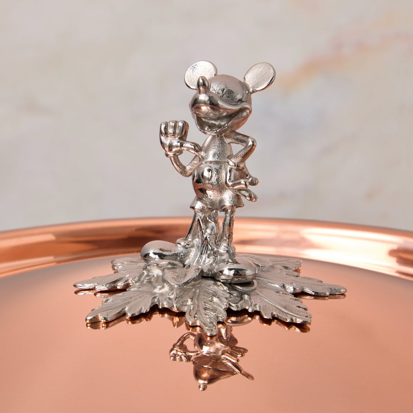 Disney x Ruffoni Opus Cupra 8 qt stockpot with special edition Disney-inspired knob in stainless steel featuring  Mickey Mouse, by Ruffoni