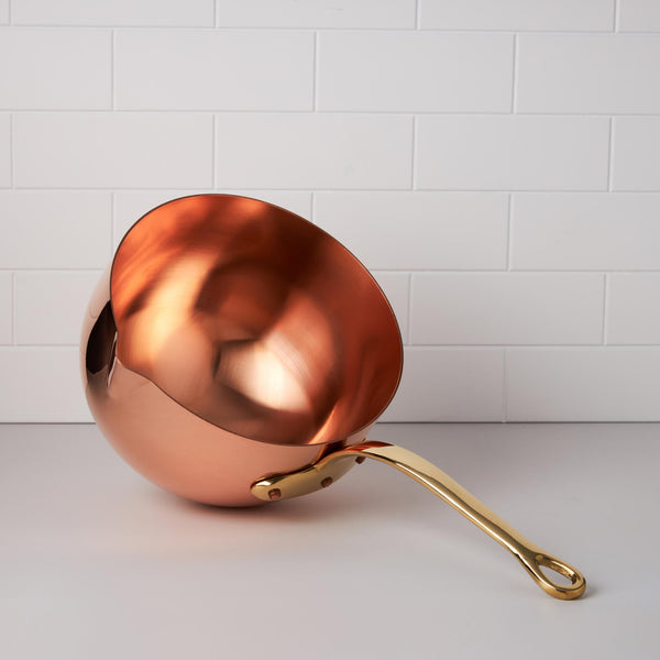 2 Qt. Solid Copper Beating Bowl Zabaglione Pan