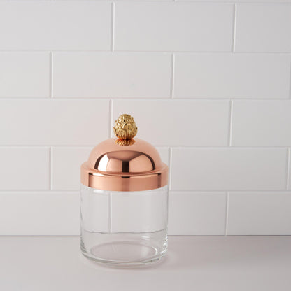 .5 Liter Glass Kitchen jar with sealed copper lid