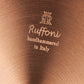 Ruffoni Made in Italy brand logo stamped under Opus Cupra copper 1.5 qt saucepan for authenticity