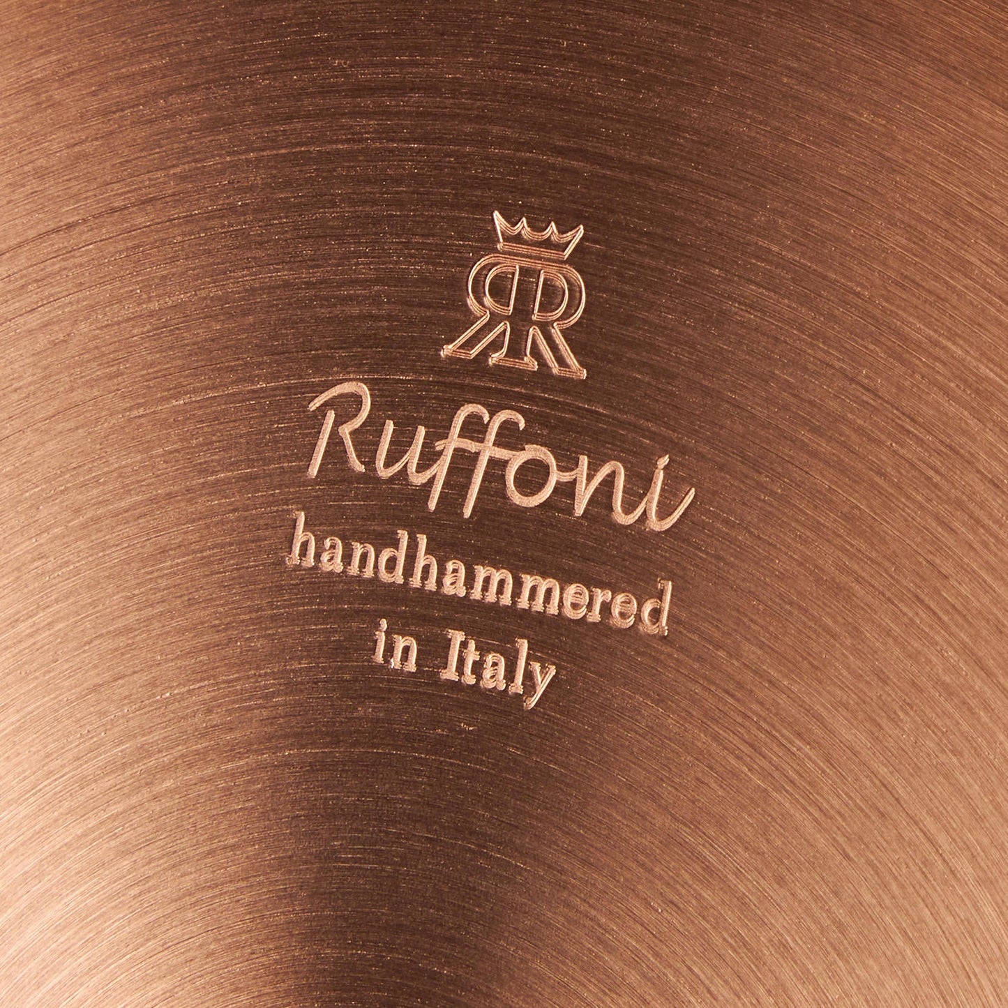 Ruffoni Made in Italy brand logo stamped under Opus Cupra copper small saucepot  for authenticity