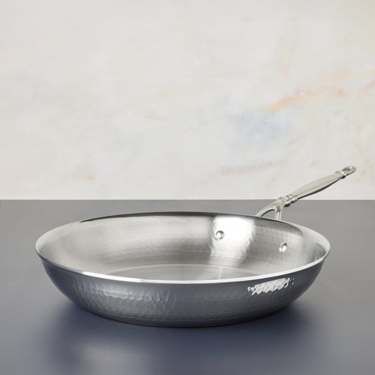Opus Prima hammered clad stainless steel frying pan from Ruffoni
