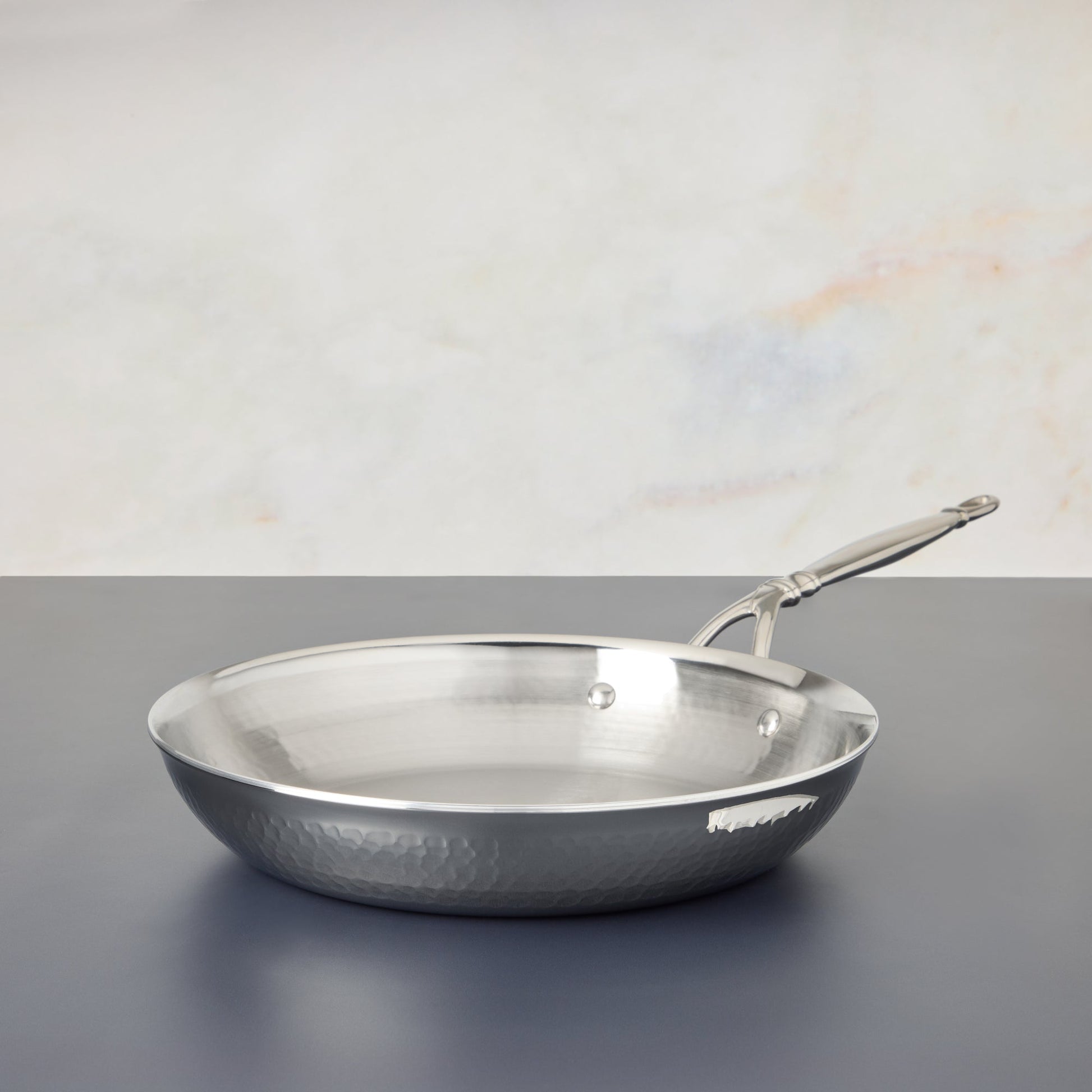 Opus Prima hammered clad stainless steel frying pan from Ruffoni